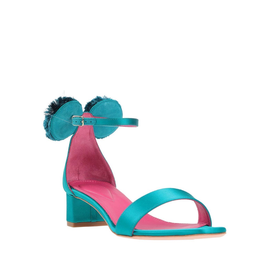 Oscar Tiye Minnie Mouse Sandals In Deep Jade Disney